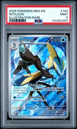 2025 POKEMON MEG EN-MEGA EVOLUTION ILLUSTRATION RARE #142 INTELEON PSA 9 - Image 1