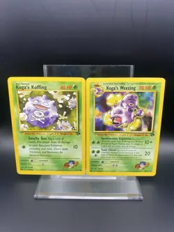 Pokemon TCG Kogas Koffing 79/132 Koga's Weezing LP 50/132 Gym Challenge WOTC NM - Image 1