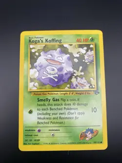 Pokemon TCG Kogas Koffing 79/132 Koga's Weezing LP 50/132 Gym Challenge WOTC NM - Image 3