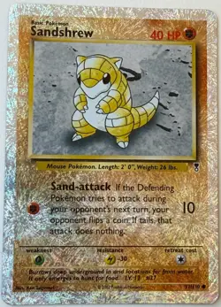 Pokemon Sandshrew 91/110 Reverse Holo Legendary Collection 2002 LP - Image 1