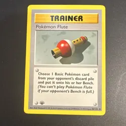 Pokemon TCG Flute 1st Edition Shadowless Base Set - Image 1