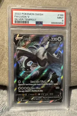 Pokemon TCG Lugia v Silver Tempest Full Art Ultra Rare Holo PSA 9 - Image 1