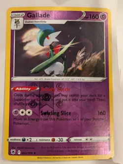 Gallade 062/189 - SWSH Astral Radiance Pokemon Reverse Holo Foil Nice! - Image 1