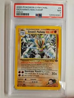 Pokemon Gym Challenge Giovanni's Machamp 6/132 PSA 7 - Image 1