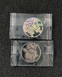 2025 Pokemon Glow In The Dark Coins Zapdos Matte Holo Foil Sealed Lot*2 LU57 - Image 1