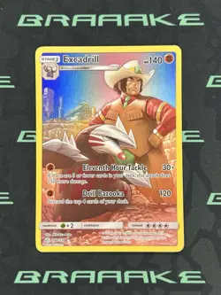 2019 Pokemon Sun & Moon: Cosmic Eclipse Excadrill #246 Secret Rare Full Art - Image 1