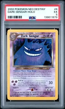 DARK GENGAR - HOLO 6/105 Pokemon Neo Destiny PSA 5 EX *hl - Image 1