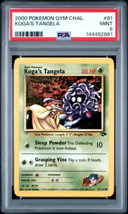 2000 POKEMON GYM CHALLENGE #81 KOGA'S TANGELA PSA 9 - Image 1