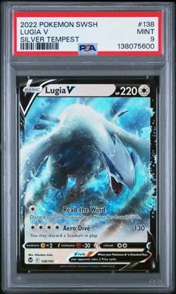 2022 POKEMON SWORD & SHIELD SILVER TEMPEST #138 LUGIA V PSA 9 - Image 1