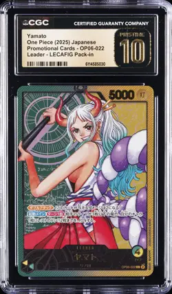 2025 ONE PIECE JPN PROMO CARDS LEADER - LECAFIG PACK-IN YAMATO CGC 10 PRISTINE - Image 1