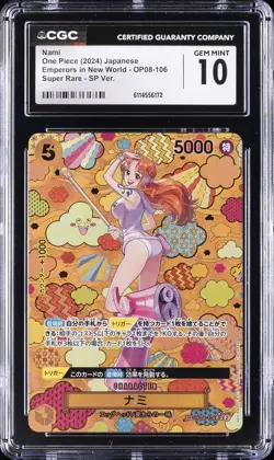 2024 ONE PIECE JPN EMPERORS IN NEW WORLD SUPER RARE NAMI CGC 10 GEM MINT - Image 1