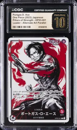 2023 ONE PIECE JPN PILLARS OF STRENGTH ALT ART PORTGAS D ACE CGC 10 PRISTINE - Image 1
