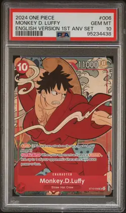One Piece TCG English PSA 10 Monkey D. Luffy English Version 1st Anniversary Set - Image 1