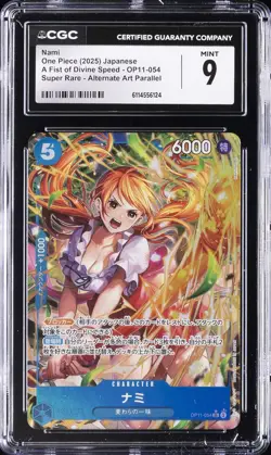 2025 ONE PIECE JPN A FIST OF DIVINE SPEED - SUPER RARE - ALT ART PARA NAMI CGC 9 - Image 1