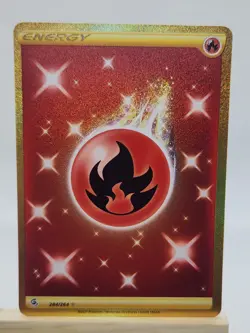 Pokemon Fire Energy 284/264 Secret Rare Holo Foil Basic Energy TCG Card - Image 1