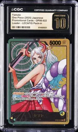 2025 ONE PIECE JPN PROMO CARDS LEADER - LECAFIG PACK-IN YAMATO CGC 10 PRISTINE - Image 1