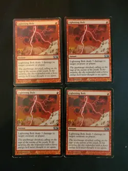 4x Lightning Bolt Core Set 2010 M10 HP Magic The Gathering MTG Tcg Playset X4 4 - Image 1