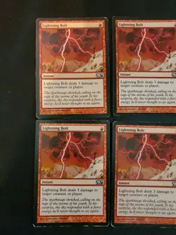 4x Lightning Bolt Core Set 2010 M10 HP Magic The Gathering MTG Tcg Playset X4 4 - Image 2