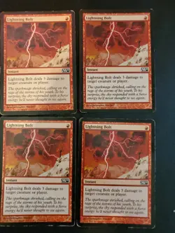 4x Lightning Bolt Core Set 2010 M10 HP Magic The Gathering MTG Tcg Playset X4 4 - Image 3