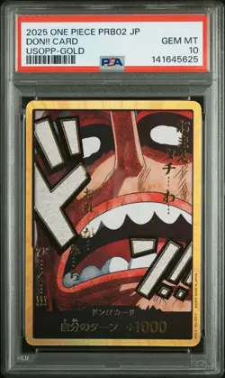 2025 ONE PIECE JAPANESE PRB02 USOPP-GOLD DON!! CARD PSA 10 - Image 1