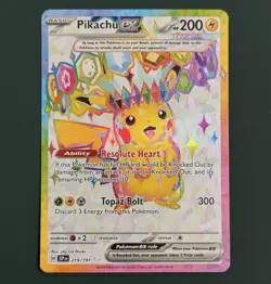 Pokemon Pikachu TCG Surging Sparks EX Full Art Ultra Rare Card 219/191 - Image 1