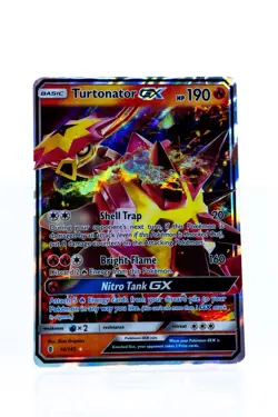 Turtonator GX 18/145 Sm-Guardians Rising Ultra Rare Full Art Holo Pokemon Card - Image 1