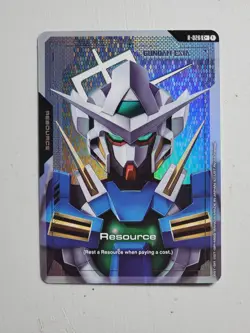 Bandai Gundam Card Game Gundam Exia R-026 Foil Resource Card C+ TCG Holo - Image 1
