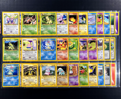 2000 Pokemon NEO GENESIS Set COMPLETE Uncommon Common NON HOLO Cards Lot NM MINT - Image 1