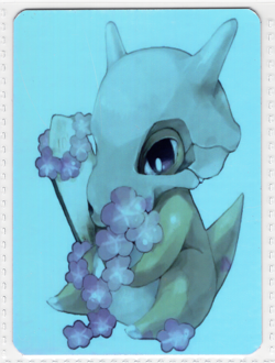 Pokemon Fanart - * CUBONE * - HOLO FOIL Card by SPACED_OUT - Image 1