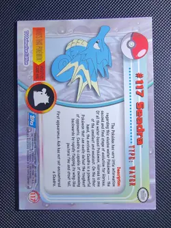 Seadra # 117 - Topps Blue Logo - TV SERIES - NON-HOLO - Pokemon Card - NM/LP - Image 2