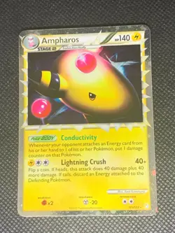 Ampharos 105/123 PRIME - Heart Gold Soul Silver Pokemon Card - LP - Image 1