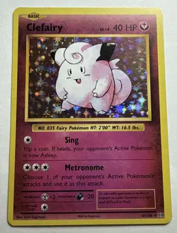 Pokemon TCG Card Clefairy 63/108 XY Evolutions Holo Rare - Image 1