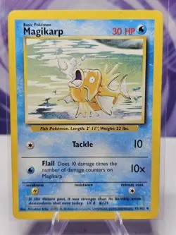Pokemon TCG Magikarp Base Set 35/102 Unlimited Uncommon Card WOTC Played HP - Image 1