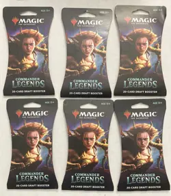 NEW 6x Commander Legends Draft Booster 20 Cards Per Pack MTG Magic the Gathering - Image 1