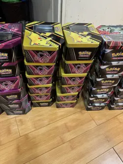 Lot Of 46 Pokemon Empty Tins Trading Card Game Pikachu - Image 1