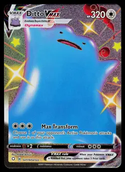 Pokemon Card - Ditto VMAX Shining Fates SV119/SV122 Shiny Holo Rare - Image 1