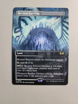 MTG Restless Fortress Wilds of Eldraine 305 Borderless Rare - Image 1