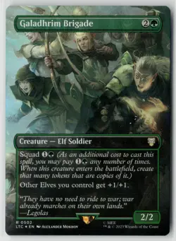 MTG Galadhrim Brigade - Borderless - Foil - 502 LTC x1 NM Rare - Image 1