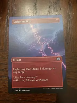 Lightning Bolt (Borderless) #361 (NM) Double Masters 2022 2X2 Magic MTG - Image 1