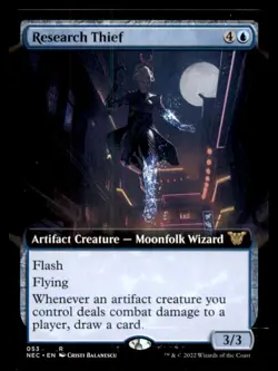 Research Thief LP Light Play Neon Commander MTG [11722] - Image 1