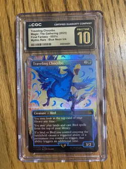 Traveling Chocobo (Borderless) (Neon Ink Blue) Final Fantasy Foil - Image 1