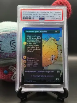 Summon: Fat Chocobo (Borderless Foil) - #371 - Final Fantasy - PSA 10 - Image 1