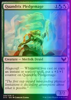 MTG Quandrix Pledgemage (219/423) Strixhaven School of Mages LP FOIL - Image 1