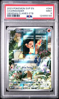 2023 POKEMON SVP OBSIDIAN FLAMES ETB PROMO #044 CHARMANDER PSA 9 - Image 1