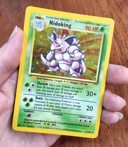 Pokemon TCG Nidoking Base Set 11/102 holo rare unlimited 1999 WOTC LP - Image 3