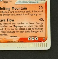 Pokemon Magcargo ex Holo #95/97 Rare 2003 Lightly Played - Image 5