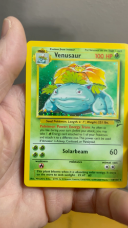 2000 POKEMON GAME BASE SET 2 #18/130 VENUSAUR * HOLO SWIRL * - LIGHTLY PLAYED - Image 2