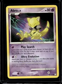 2007 Pokemon Diamond & Pearl Mysterious Treasures Abra #69/123 - Image 1