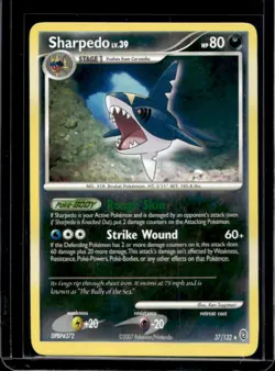 2007 Pokemon Diamond & Pearl Secret Wonders Sharpedo #37/132 - Image 1