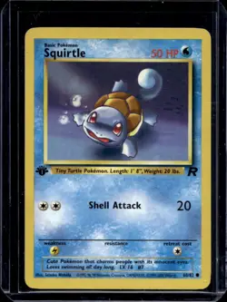 2000 Pokemon Team Rocket First Edition Squirtle #68/82 - Image 1